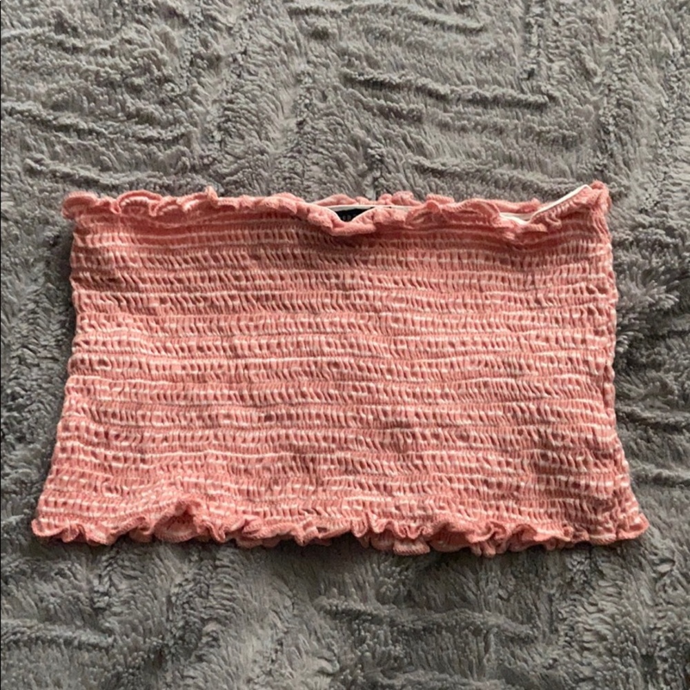 Forever 21 Pink and white striped tube top